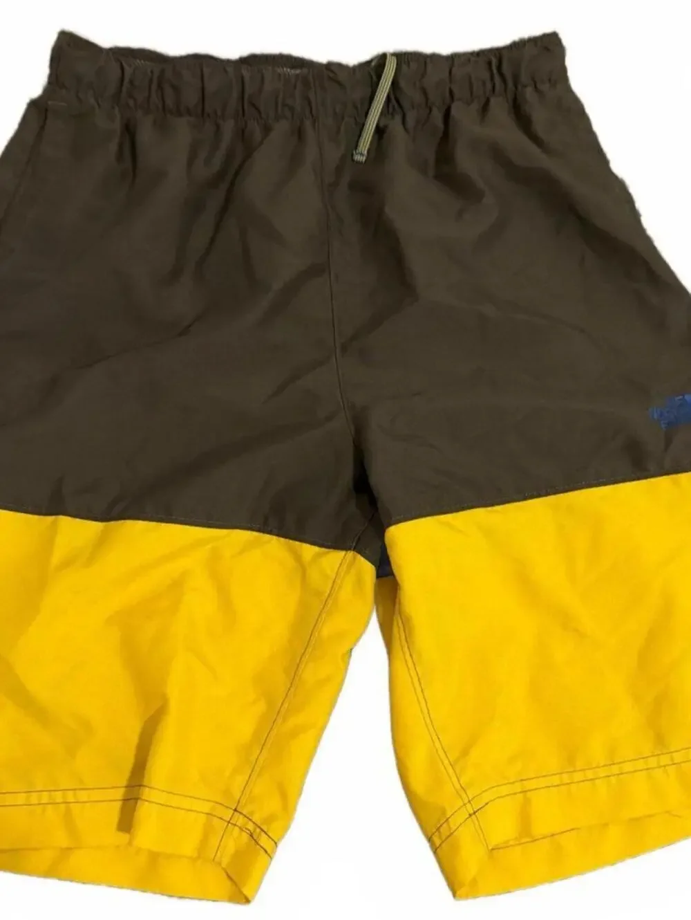 The North Face Boys Brown Yellow Swim Trunks Shorts XL